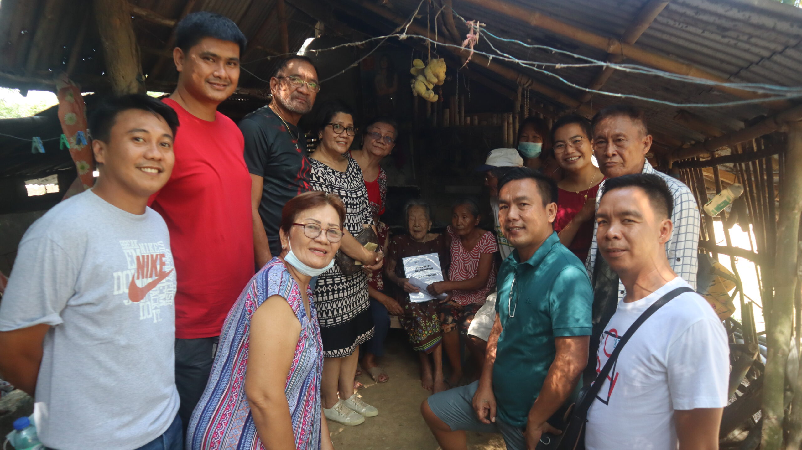 Awarding of Cash Incentive and Plaque of Recognition to Centenarian of ...